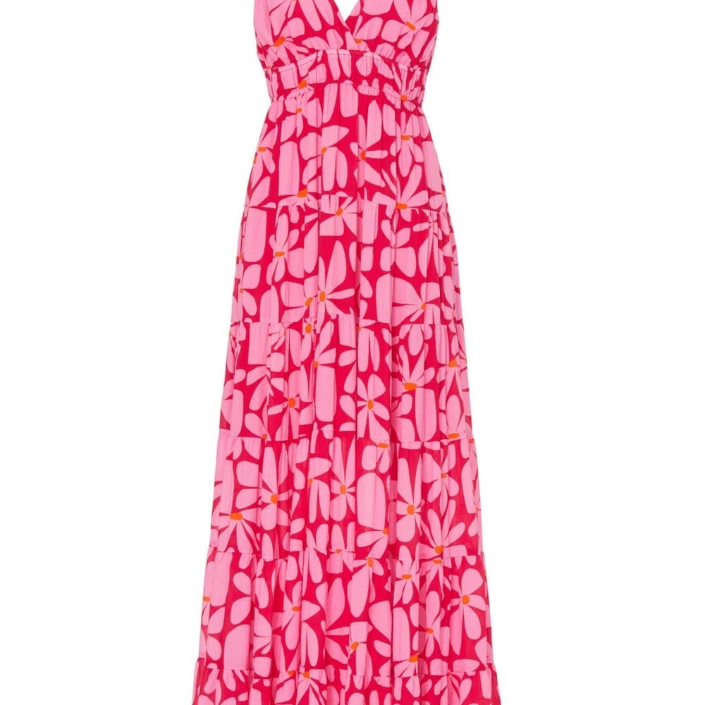 Hutch Vibrant Pink Floral Maxi Dress